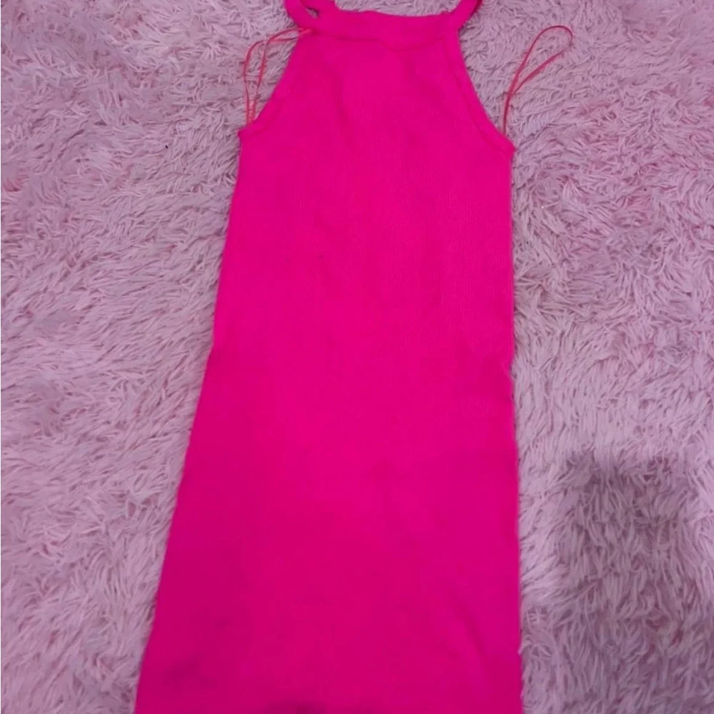 Primark Hot Pink Ribbed Tank Top - Picture 1 of 3